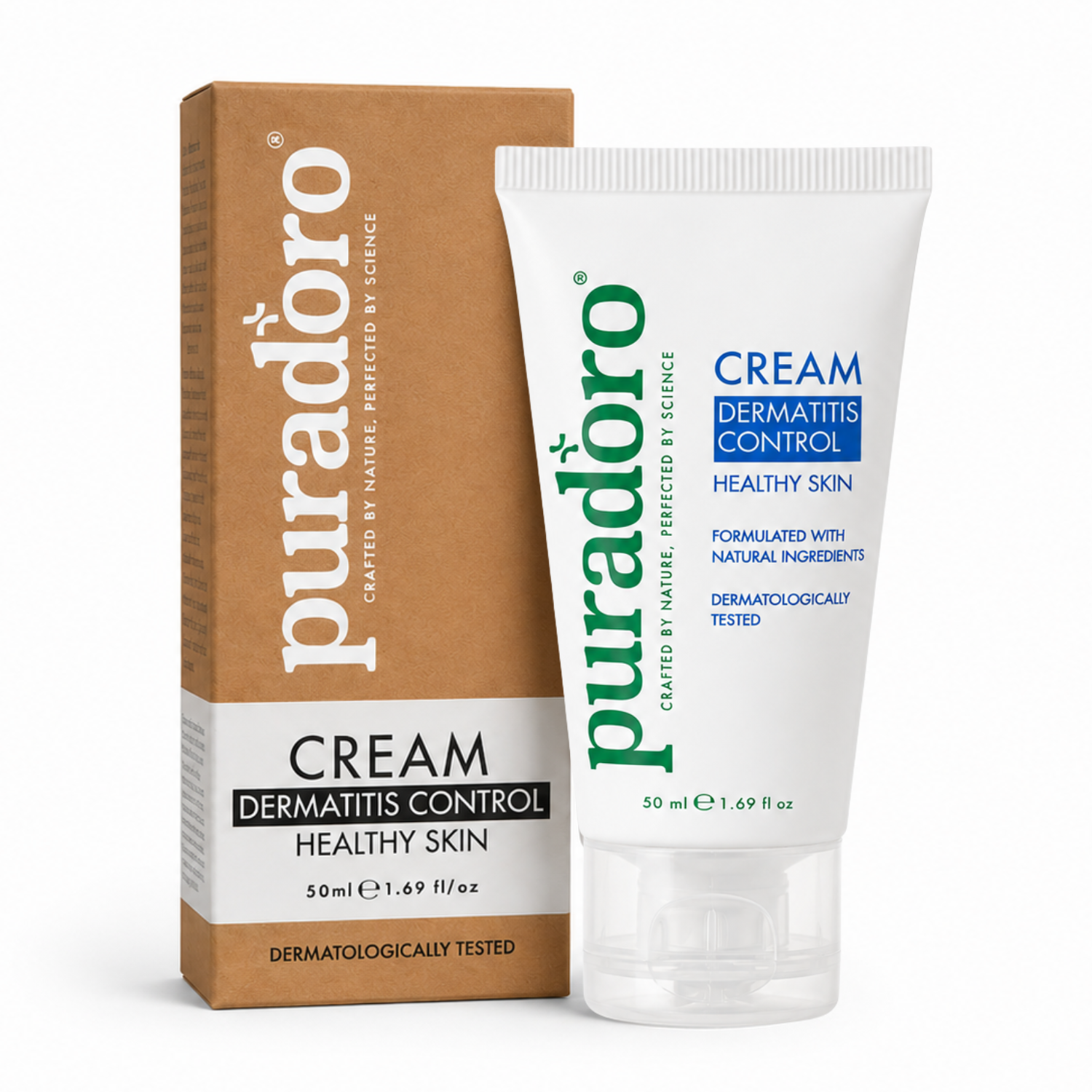 dermatitis cream puradoro Creme para Dermatite & Pele Saudável – Alivia a comichão, vermelhidão e descamação 50ml - Image 1